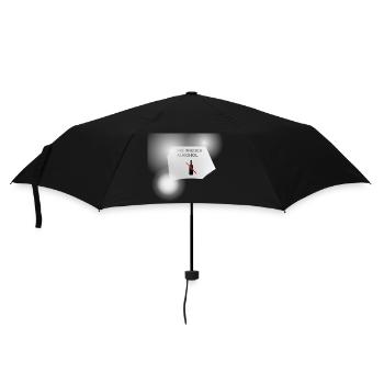 Nie Wieder Alkohol Flaschen-Symbol - Regenschirm (klein) - Schwarz - Vorne