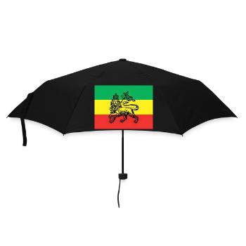 Haile Selassie I Jah Rastafari Rasta Reggae Roots  - Regenschirm (klein) - Schwarz - Vorne