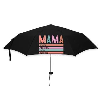Mama Strong Schützend Liebte - Regenschirm (klein) - Schwarz - Vorne