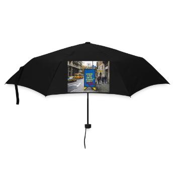 Ukraine: Hauptstadt großer Menschen und schlechter Straßen - Regenschirm (klein) - Schwarz - Vorne
