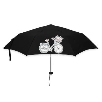 Fahrrad Zeichnung - Regenschirm (klein) - Schwarz - Vorne