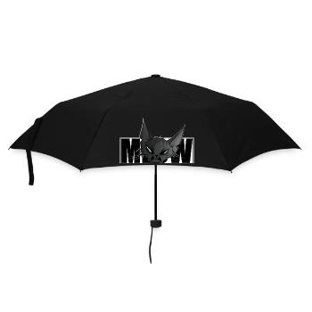 cool cat, comic, cat motif, meow, t-shirt - Umbrella (small) - black - Front