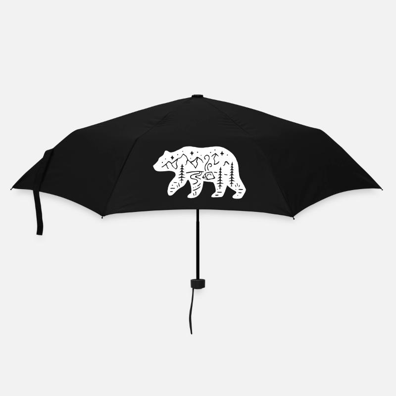 Ours blanc totem de la nature - Parapluie standard - noir