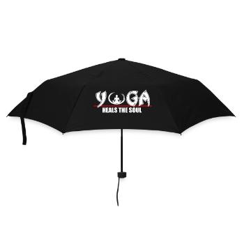 Yoga heals the soul - Umbrella (small) - black - Front