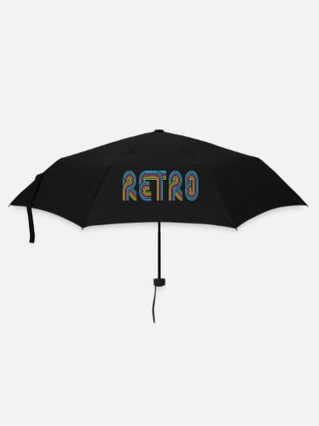 Retro - Regenschirm (klein) - Schwarz