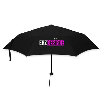Erzgebirge Bergbau Logo - Regenschirm (klein) - Schwarz - Vorne