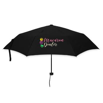 Dessert Italien Makronen Kekse Macaroon - Regenschirm (klein) - Schwarz - Vorne