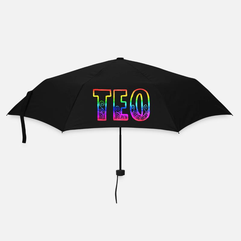 teo rs regenbogen - Regenschirm (klein) - Schwarz