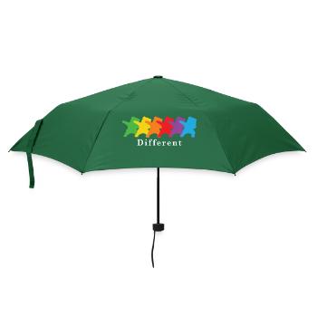 LGBT Design - Design VERSCHIEDEN - Regenschirm (klein) - Flaschengrün - Vorne