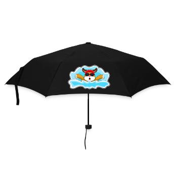 Hund Schwimmen Schwimmbrille Sommer - Regenschirm (klein) - Schwarz - Vorne