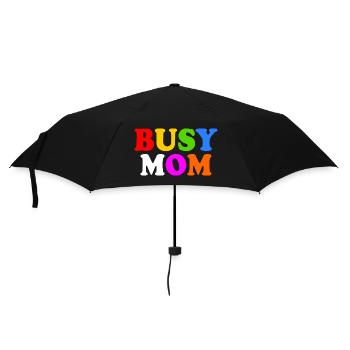 Busy mom - Umbrella (small) - black - Front
