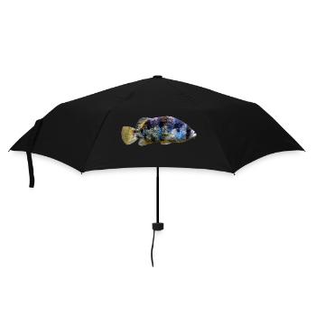 Fisch - Regenschirm (klein) - Schwarz - Vorne