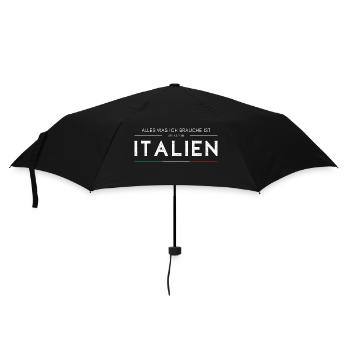 Urlaub in Italien - Regenschirm (klein) - Schwarz - Vorne