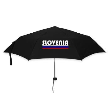 Slowenische Flagge Slowenien Balkan Reise - Regenschirm (klein) - Schwarz - Vorne