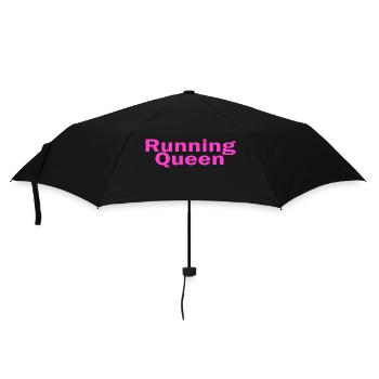 Running Queen - Regenschirm (klein) - Schwarz - Vorne
