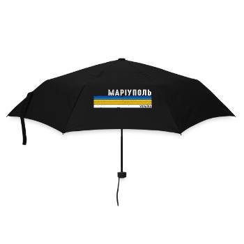 Vintage Mariupol Ukraine - Zeigen Sie Ihr Ukrainisch - Regenschirm (klein) - Schwarz - Vorne