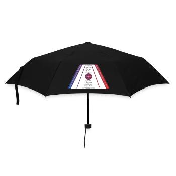 Hackbrett blau rot - Regenschirm (klein) - Schwarz - Vorne