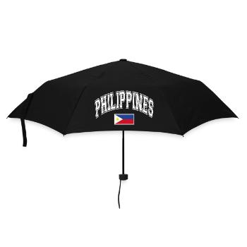 Philippinen Flagge - Regenschirm (klein) - Schwarz - Vorne