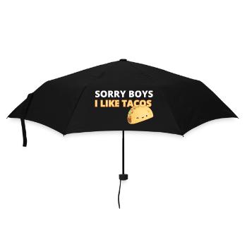 Sorry Jungs, ich mag Tacos Graphic T-Shirt - Regenschirm (klein) - Schwarz - Vorne