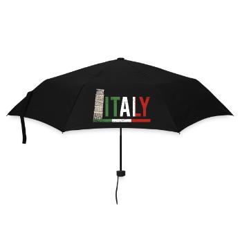 Italy Colosseum Flag Portrait - Umbrella (small) - black - Front