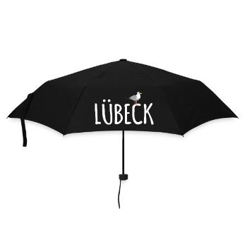 Lübeck Möwe - Regenschirm (klein) - Schwarz - Vorne