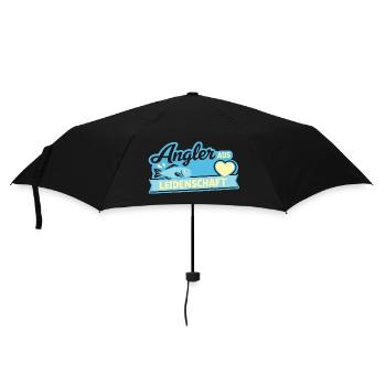Angler Leidenschaft Fischsee - Regenschirm (klein) - Schwarz - Vorne