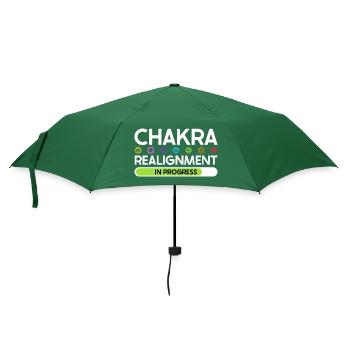 Chakra Ausrichtung - Energie im Fluss - Regenschirm (klein) - Flaschengrün - Vorne