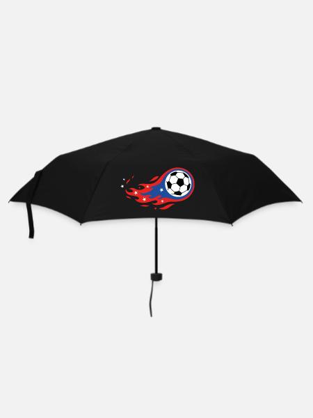 Football Soccer USA Fireball Comet Fanshirt - Regenschirm (klein) - Schwarz