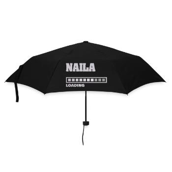 Naila as birth - Umbrella (small) - black - Front