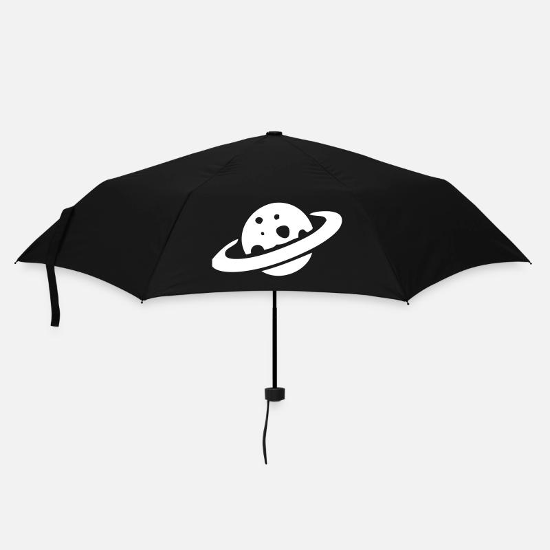 Saturn - Regenschirm (klein) - Schwarz