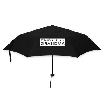 Strong Grandma box white - Regenschirm (klein) - Schwarz - Vorne
