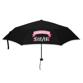 Hund Haustier Hundehaar Hunde Geschenk - Regenschirm (klein) - Schwarz - Vorne