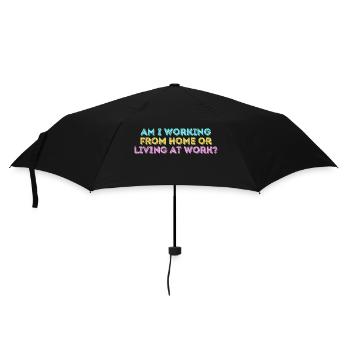 Am i working from home or living at work funny - Umbrella (small) - black - Front