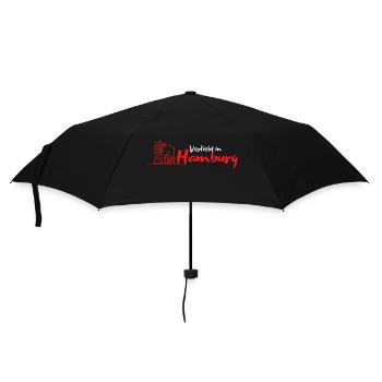 Verliebt in Hamburg | Hamburg Mitbringsel - Regenschirm (klein) - Schwarz - Vorne