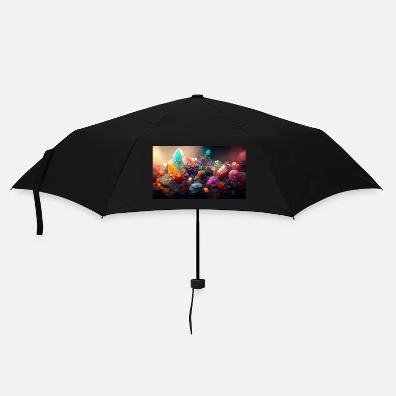 Kristall-Bucht - Regenschirm (klein) - Schwarz