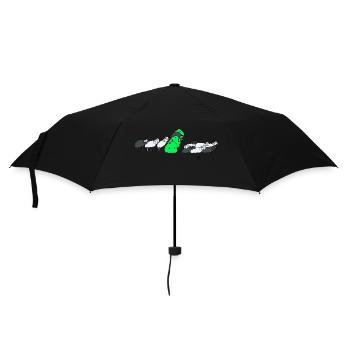 Black sheep on the hedge - Umbrella (small) - black - Front