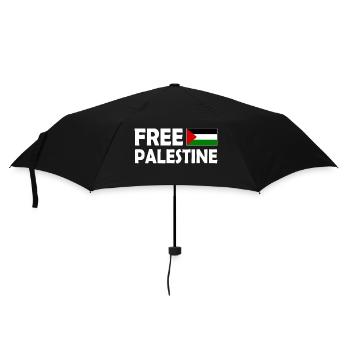Free palestine - Regenschirm (klein) - Schwarz - Vorne