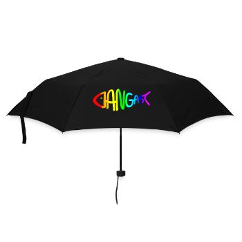 Dangast | Fisch | Regenbogen | Nordsee | Jadebusen - Regenschirm (klein) - Schwarz - Vorne