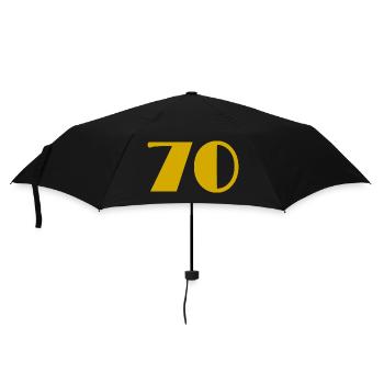 70. 70 ANS. 70e ANNIVERSAIRE. ANNIVERSAIRE 70 ANS. - Parapluie standard - noir - Devant