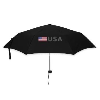 ÉQUIPE États-Unis Drapeau américain devant la police de caractères - Parapluie standard - noir - Devant