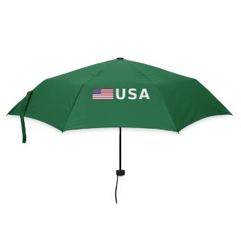 ÉQUIPE États-Unis Drapeau américain devant la police de caractères - Parapluie standard - vert bouteille - Devant