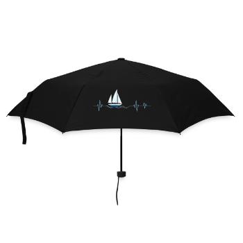 Battement de cœur voile - idée cadeau - Parapluie standard - noir - Devant