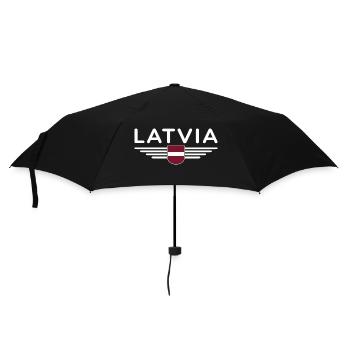 Latvia T-Shirt – Pride and Tradition - Umbrella (small) - black - Front