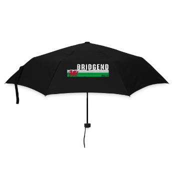Bridgend Wales Scenic Heritage Retro Design - Umbrella (small) - black - Front