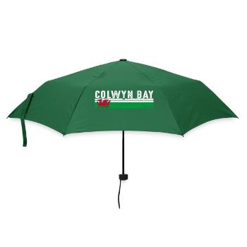 Colwyn Bay Wales Retro Design für Waliser - Regenschirm (klein) - Flaschengrün - Vorne