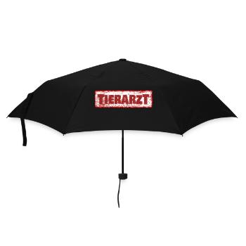 Gift for veterinarian - Umbrella (small) - black - Front