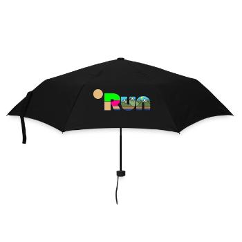 Course à pied Nature Paysage Unique Coureur Randonnée - Parapluie standard - noir - Devant