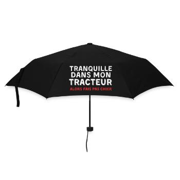 Humor Traktor Mann Frau Landwirt - Regenschirm (klein) - Schwarz - Vorne