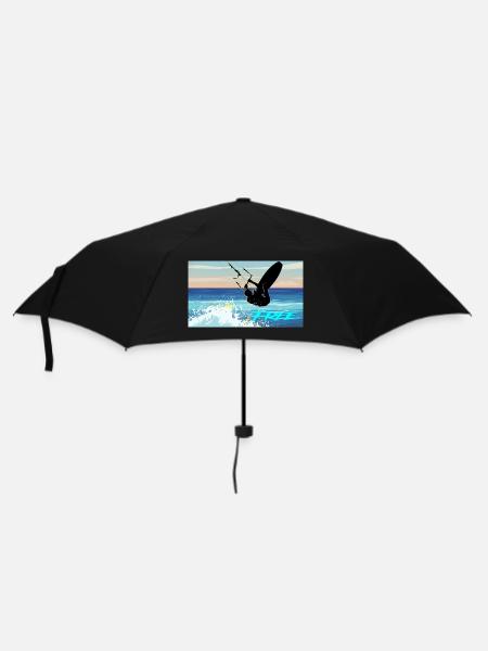 Kitesurf - Regenschirm (klein) - Schwarz