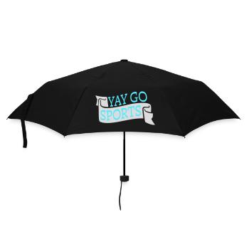 Yay Go Sports Sarkastisch Lustig Anti Sport Humor - Regenschirm (klein) - Schwarz - Vorne